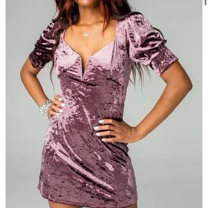 Buddy Love Purple Velvet Dress